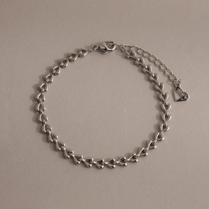 Tiny Link Heart Bracelet