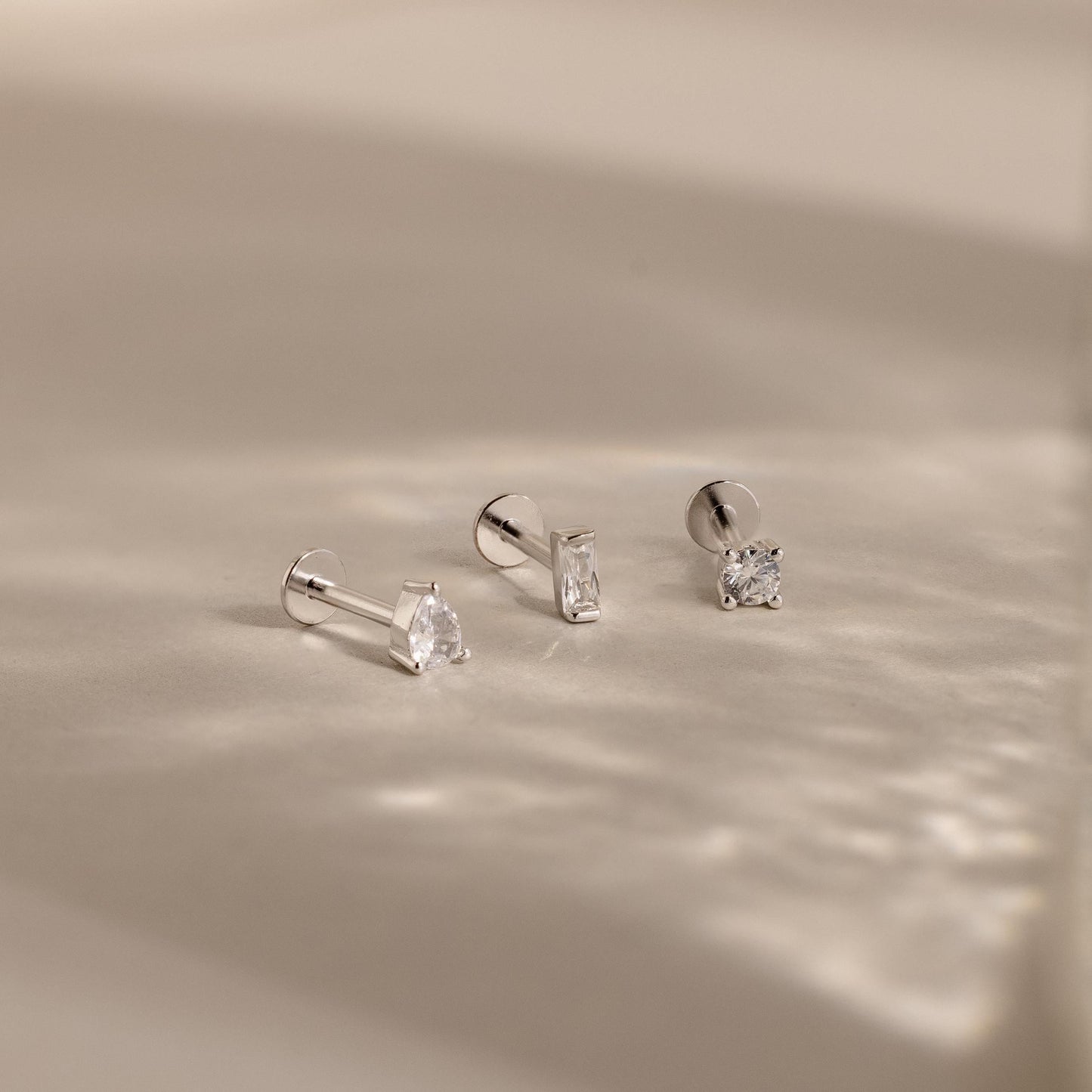 Mixed Diamond Flat Back Stud Set